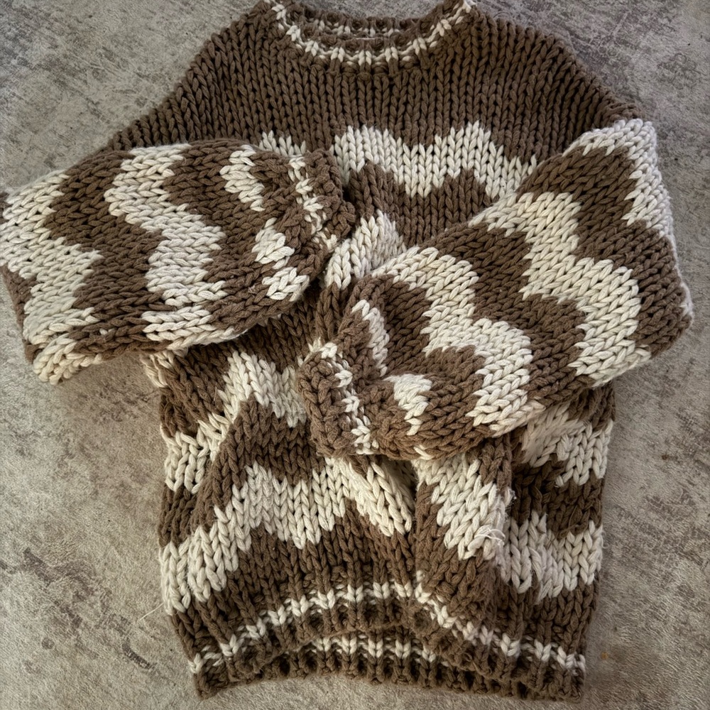 Chunky Knit Chevron Sweater